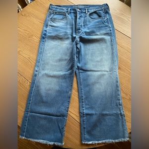American Eagle Crop Wide Leg Jeans